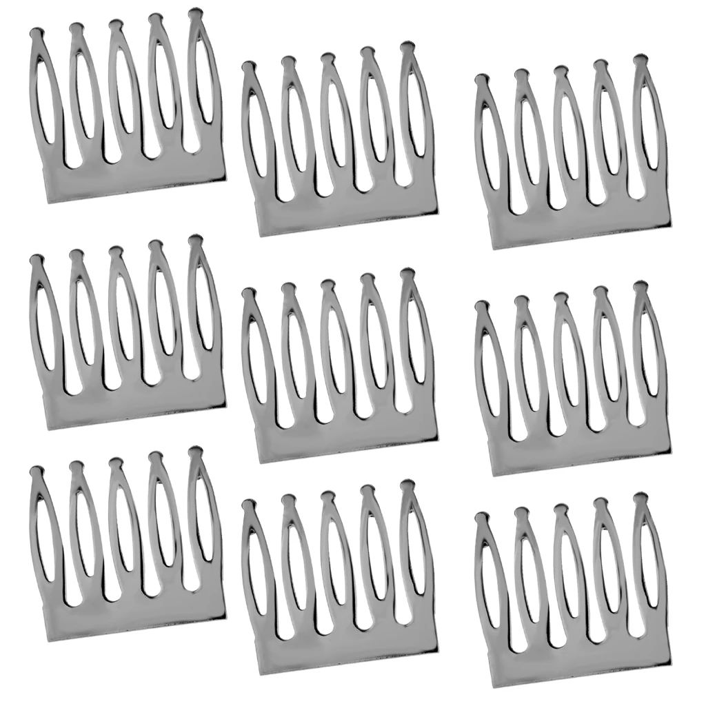 MagiDeal Mini 5 Teeth Metal Plain Smooth Hair Clips Combs for Girl Dolls DIY Accessories