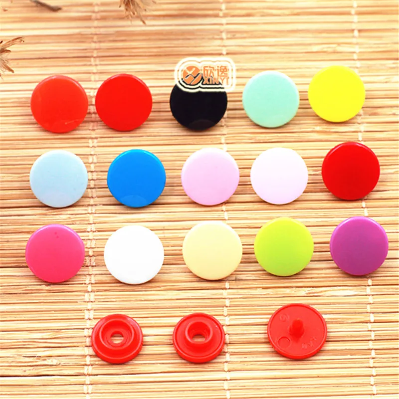 MIX 15 Colors Glossy KAM Snaps Fastener Resin SnapButtons T8 Caps 14mm 75  Sets Plastic BoXx packing separately - AliExpress