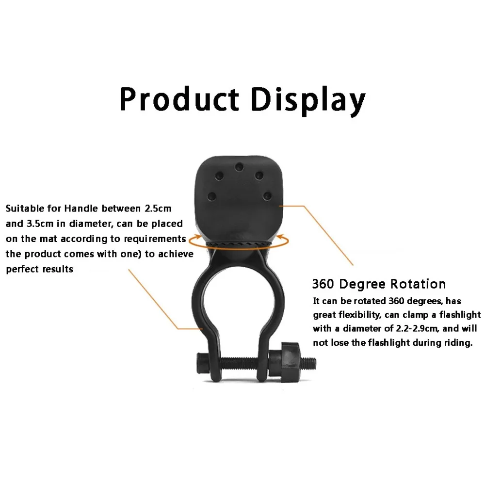 2 пары Крепление для фонаря горный велосипед передний свет фиксатор для фонарика держатель 360 Вращение ангела велосипед для занятий спортом на улице велоезды аксессуар