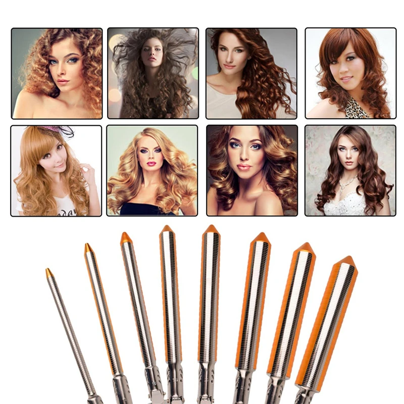 Ondulação de Cabelo Ferros de Cerâmica Modelador de Cabelo 22 25 28 31 mm Rápido Profissional Rolos Mágico Onda Curling Wand Styling Tools 9 - 13 16 19 8 High Quality Beleza e saúde