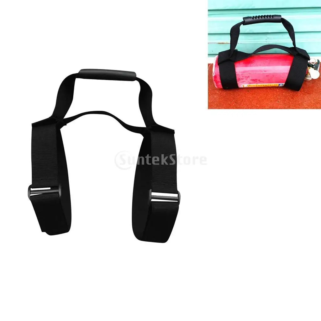 Heavy Duty Fully Adjustable Strong Webbing Scuba Diving Diver Tank Air Cylinder Bottle Carrying Strap with Comfortable Handle