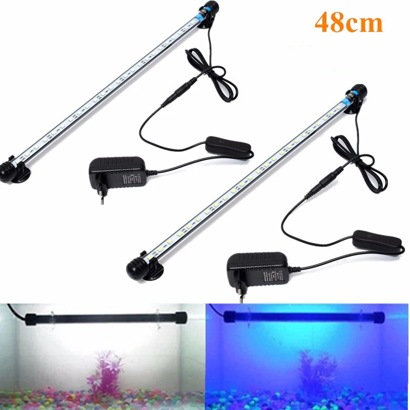 Jiguoor 48CM 24LED Fish Aquarium LED Lamp Light Lightning Mini Fish
