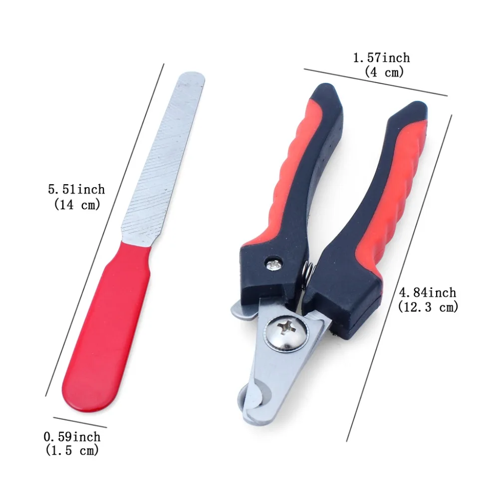 2 In 1 Pet Nail Clippers Cutter File for Dogs Cats Birds Guinea Pig Animal Claws Scissor Cut Set Kit  (4)