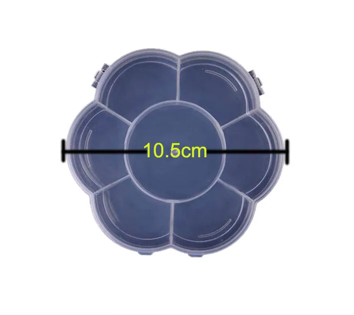 Transparent 7 Grids PP Plastic Storage Boxes for Bead Rings Jewelry Display Organizer plastic case