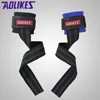 AOLIKES 1 Pair No-Slip Thicken Gym Training Weight Lifting Gloves Bar Grip Barbell Straps Wraps Hand with Wrist Support ► Photo 1/5