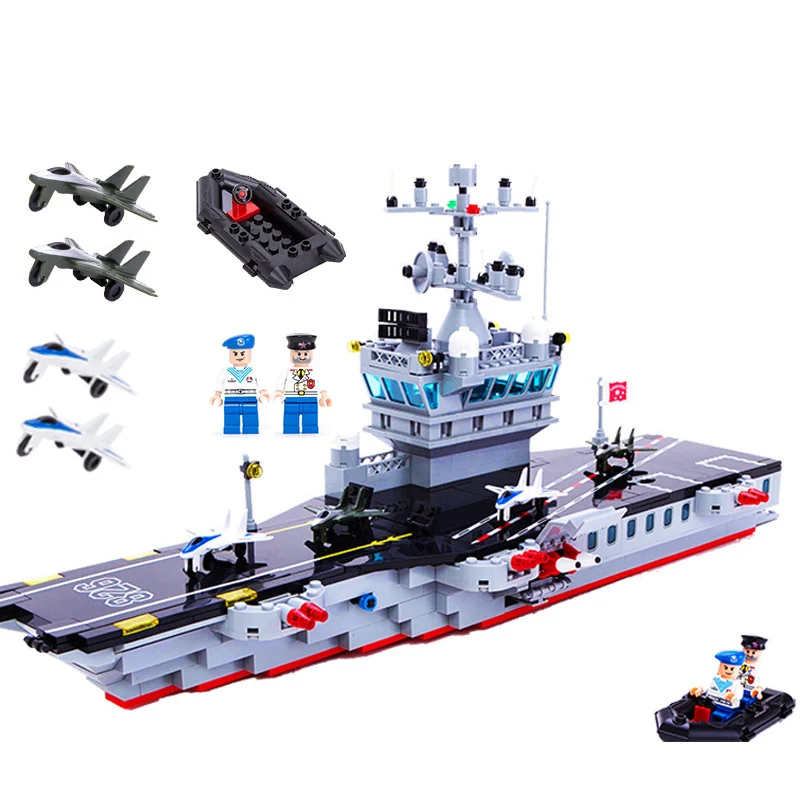 

1000+PCS Military Building Blocks Toys Compatible with lepin Aircraft Carrier Construction Educational Building Blocks kids Toys