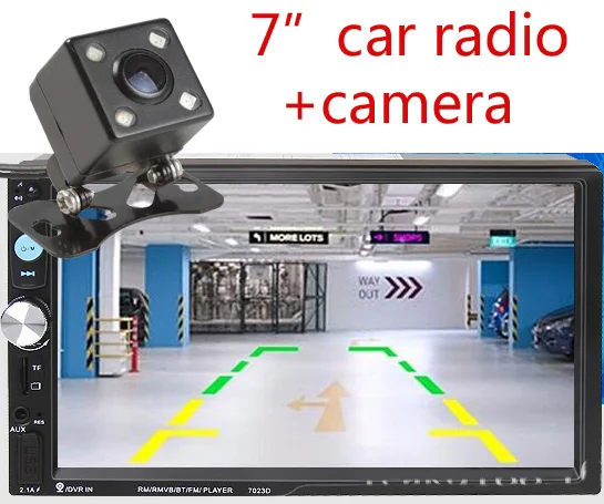imágenes para 7 pulgadas Doble DIN incluye cámara trasera 2 Din En El Tablero de Coches radio bluetooth MP5 Video Audio de Radio Auto Estéreo en el tablero de tarjeta SD/USB imágenes para 7 pulgadas Doble DIN incluye cámara trasera 2 Din En El Tablero de Coches radio bluetooth MP5 Video Audio de Radio Auto Estéreo en el tablero de tarjeta SD/USB