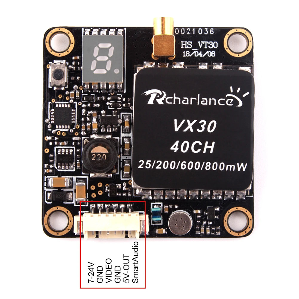 

VX30 5.8G FPV 40CH 25mW 200mW 600mW 800mW Switchable Transmitter RC Transmitter for RC Racing Drone RC Quadcopter Parts