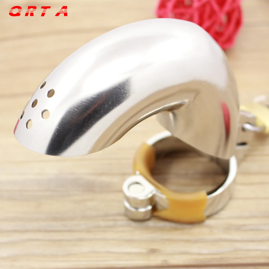 Cock Lock Stainless Steel Lockable Penis Cage Penis Cock Ring Sleeve