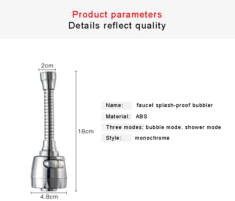 Защита от брызг на кране воды дома Кухня Раковина длинный вращающийся водосберегающий душ пузырьковый удлинитель фильтр рот