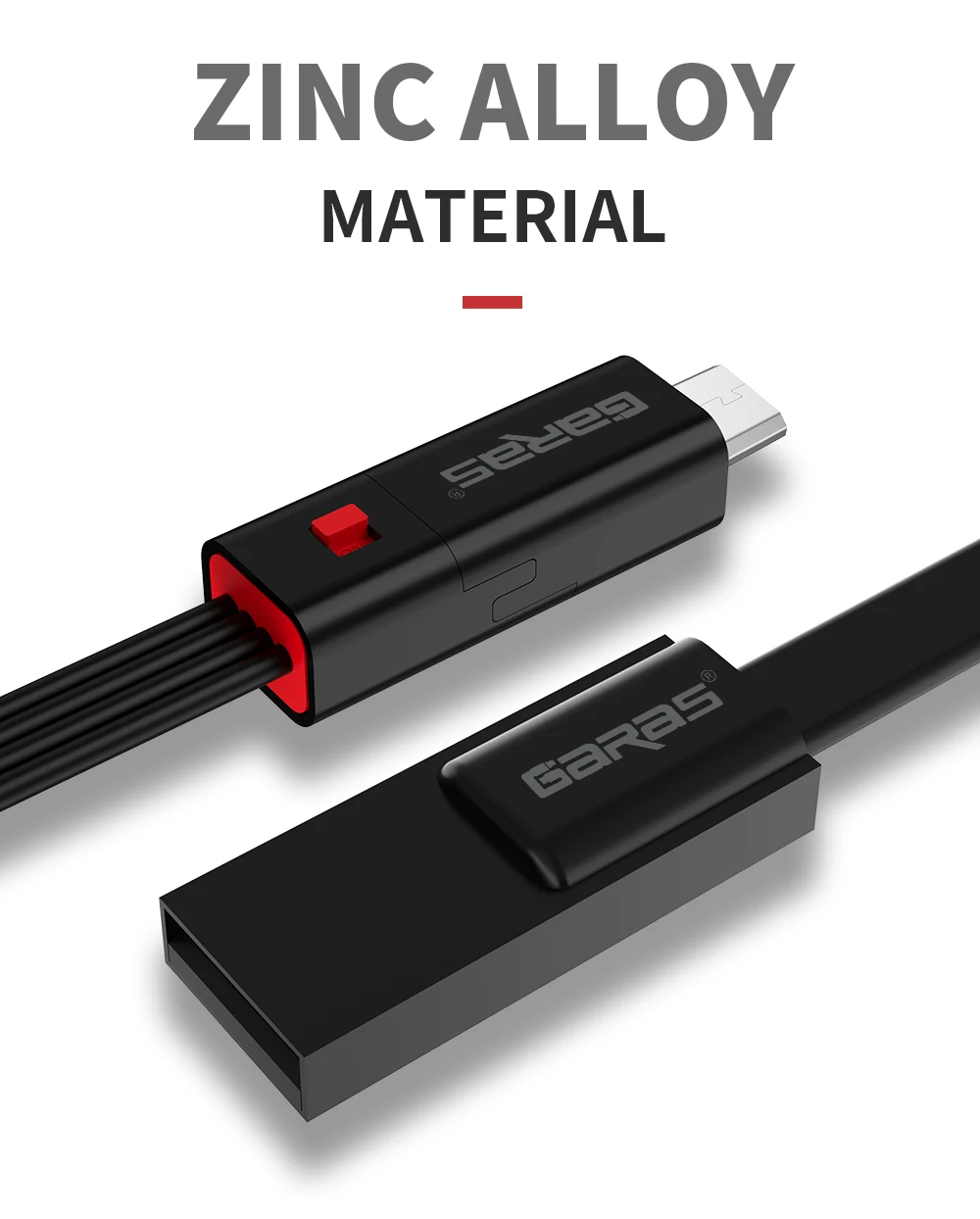 GARAS микро USB кабель для быстрой зарядки USB кабель для передачи данных для samsung/Xiaomi/huawei цинковый сплав обновленный микро USB кабель 1,5 м