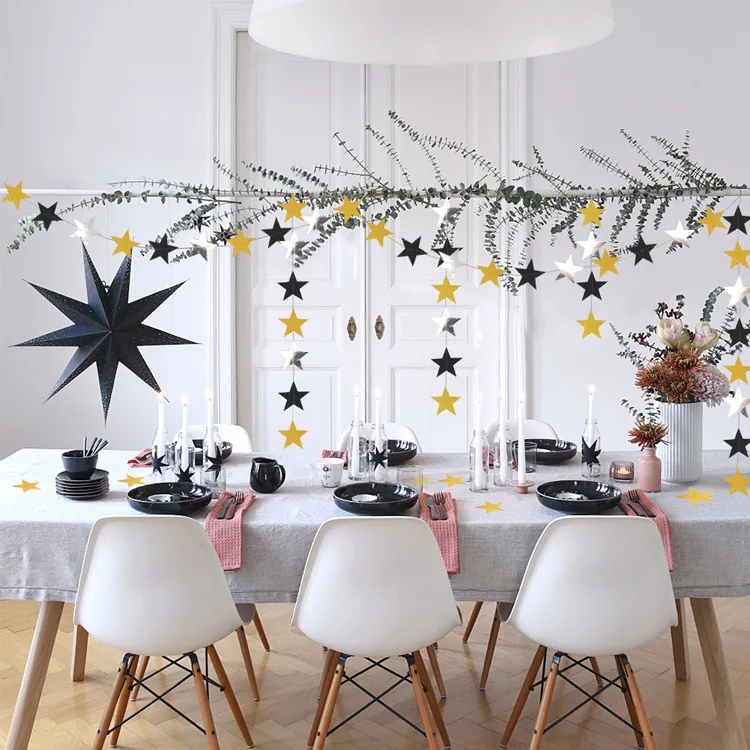 4m Pentacles Flower Banner Birthday Party Wedding Decoration Star Flag Pull DIY Supplies | Дом и сад