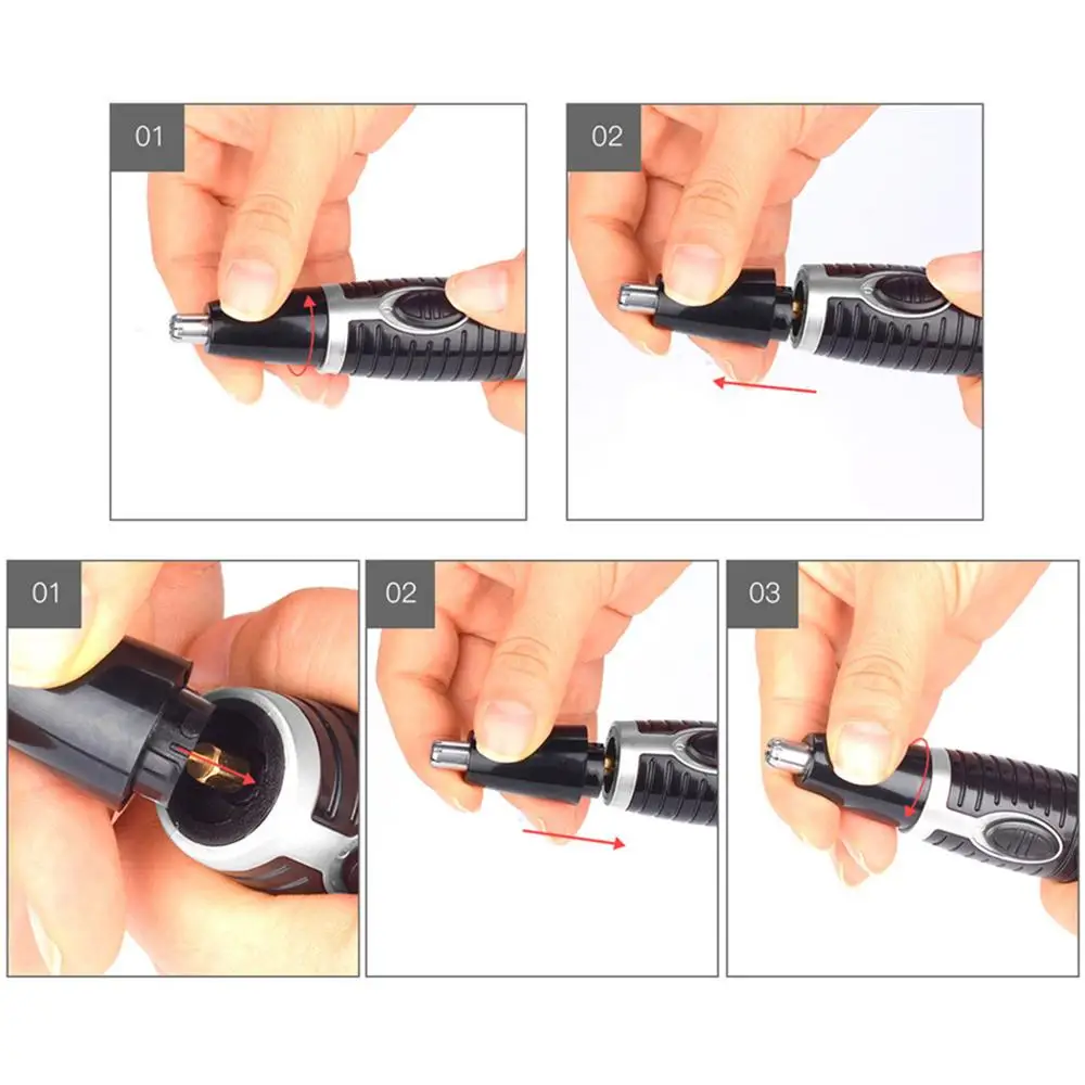 3 In 1 Men Electric Shaver Ear Nose Eyebrow Trimmer Clipper Battery Powered Beard Mustache Shaving Machine Face Care Hair Trimer