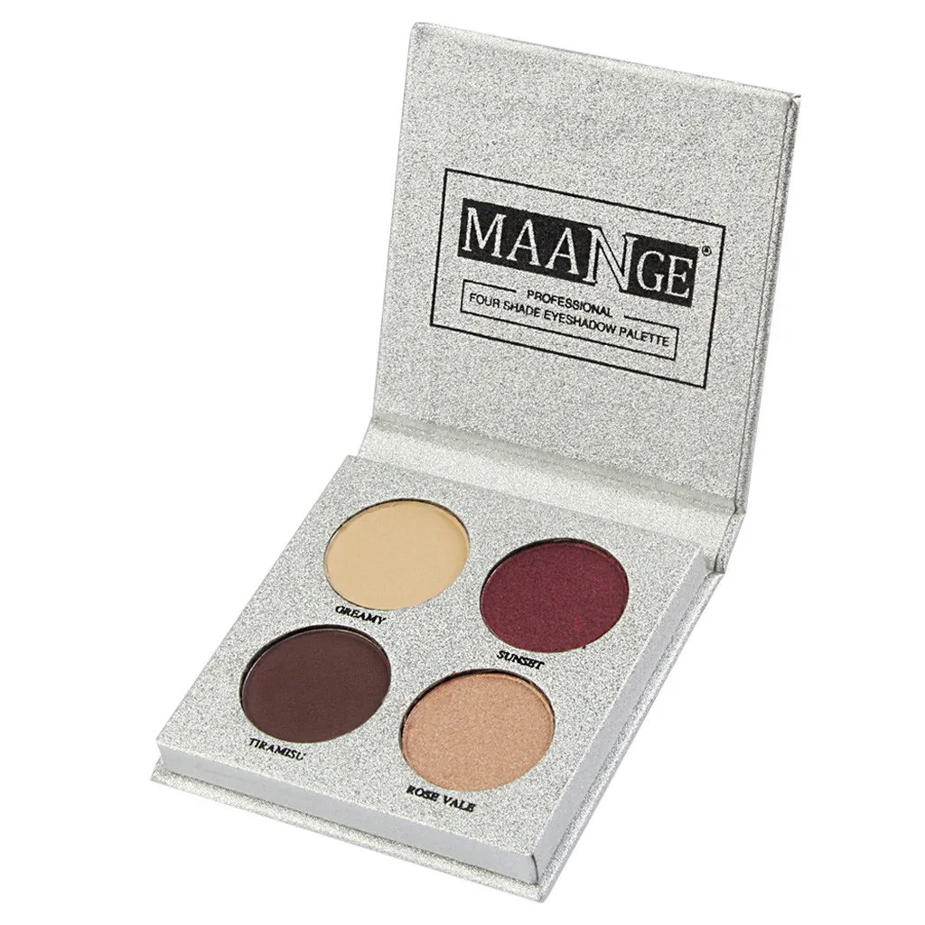 

MAANGE 4 Color Matte Eyeshadow Palette Waterproof llong asting Eye Shadow Plate Powder Matt Eyeshadow Cosmetic Makeup Pigment