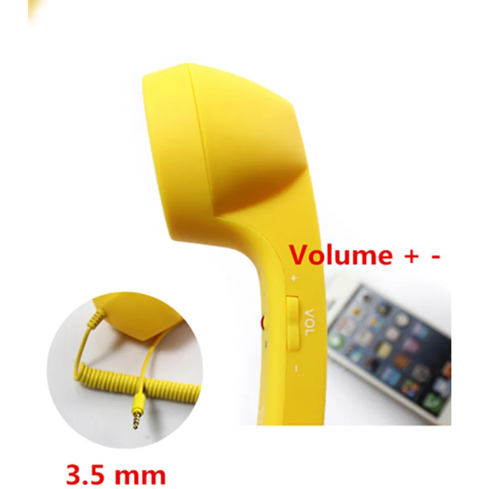 Classic Retro 3 5 mm Telephone Receivers Handset Earphone Retro Telephones Anti radiation Receiver Cellphone For iPhone 4s 5 6 7