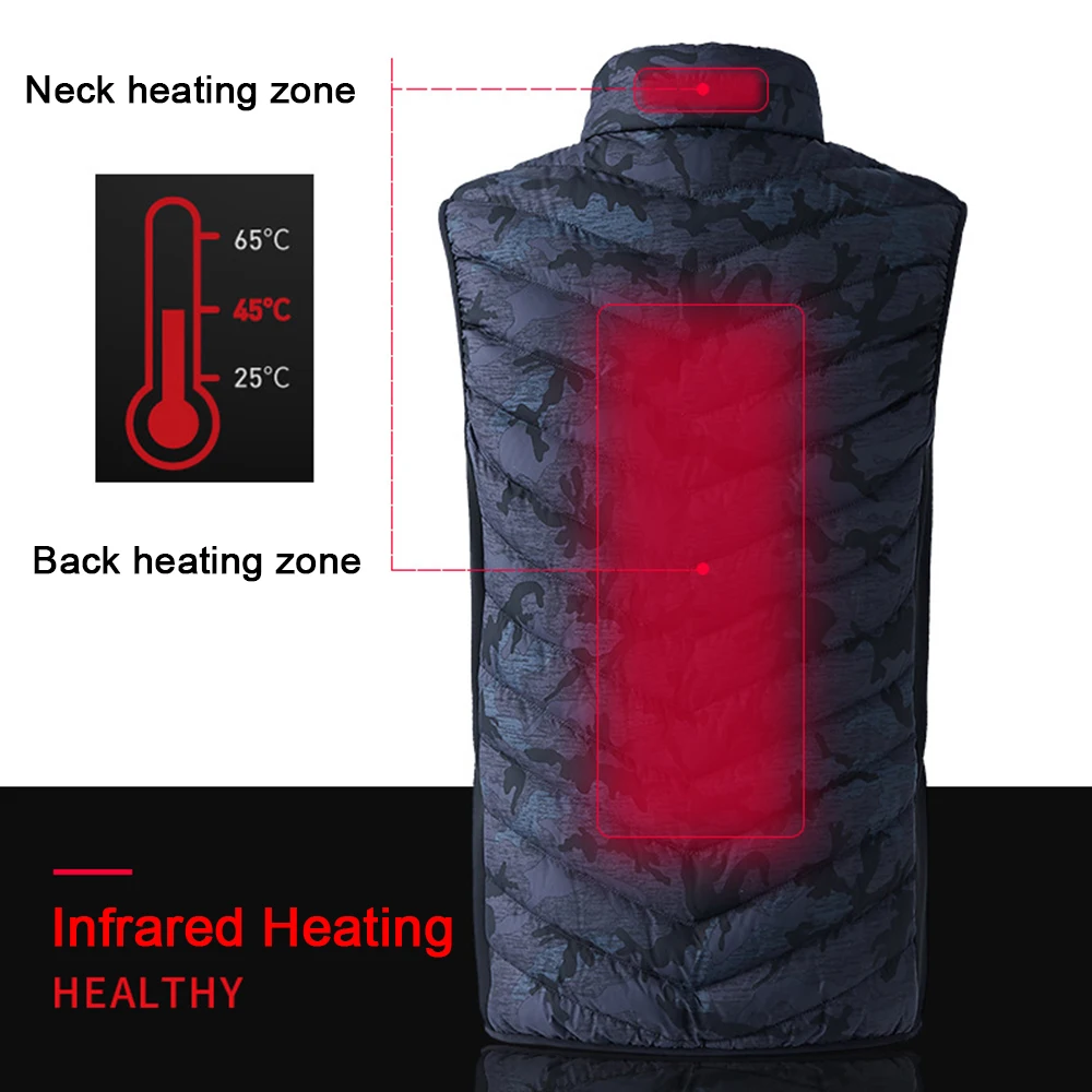 Elétrico de Fibra Jaqueta para Esportes 2020 ao ar Livre Infravermelho Aquecimento Colete Jaqueta Inverno Carbono Quente Lavável Caminhadas Pesca Usb 12 quente lavável jaqueta para esportes caminhadas pesca