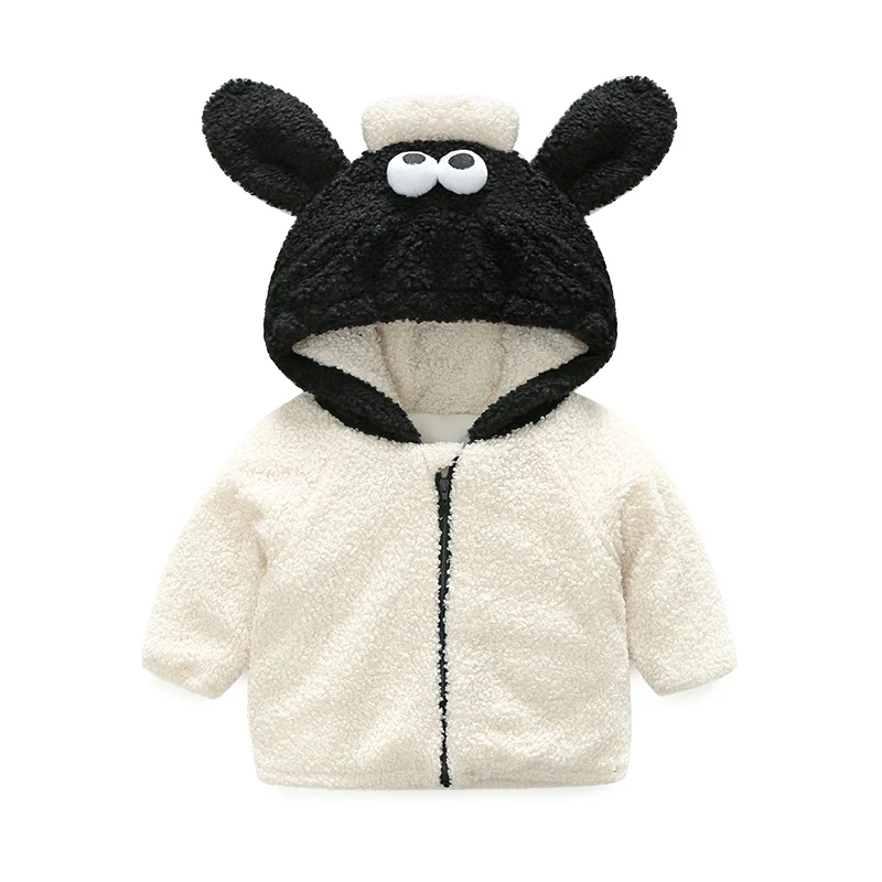 Детские куртки для девочек и мальчиков, детская одежда, модное пальто с мультяшными животными, хлопковая зимняя верхняя одежда для детей, одежда для малышей - Цвет: sheep