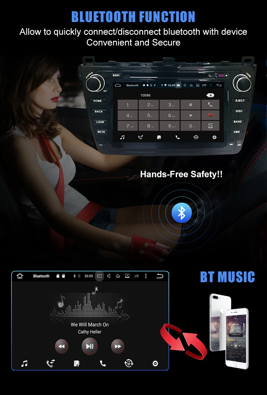 Clearance KANOR Android 9.0 4+32g 8 Core IPS 2din Car Radio For Mazda 6 Ruiyi 2008 2009 2010 2011 2012 WIFI GPS DVD Player Multimedia PC 2