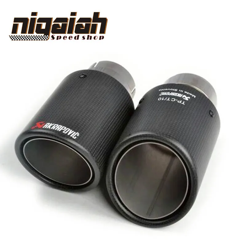 Akrapovic Universal Exhaust End Tips Carbon Fiber Exhaust tail pipe 63mm INLET 90mm OUTLETin