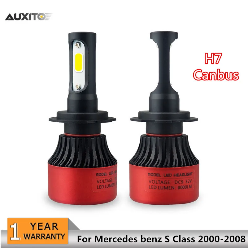 AUXITO 2x Para Mercedes Benz S Class W220 W221 2000 2008 H7 Faros LED 