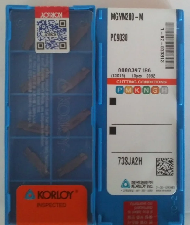 Schachtel Neue Hartmetalleinsätze Korloy MGMN200-G PC9030 Cnc Plc sx 10 Teile 