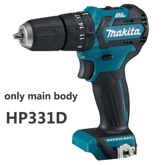 Япония Makita HP332/331D зарядка Ударная дрель бесщеточная литиевая дрель электрическая отвертка 6750-22, 500ipm 450-1500 об/мин 30/14 - Цвет: HP331D