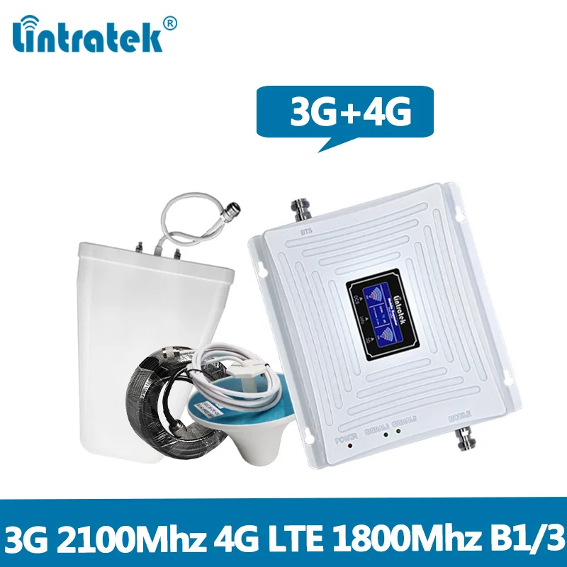 бустер 3g 4g сотовый телефон усилитель сигнала репитер 70dB GSM1800 LTE 1800 WCDMA 2100 мГц Mobile