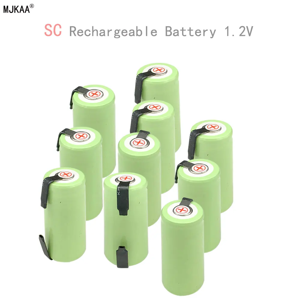 

10pcs 1.2V 22*42 Ni-MH Battery Sub C SC 22420 with an Extension Cord Processed into Tools Battery Pack