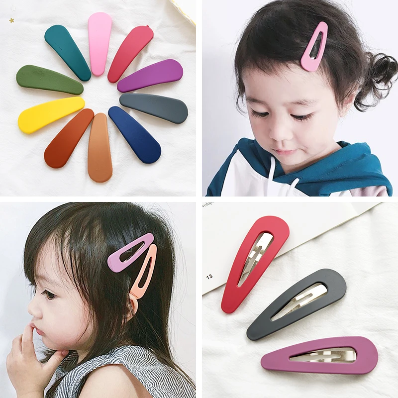 

Raindo Children Snap Solid Hair Clips Barrettes Girls Cute Hairpins Colorful Headbands for Kids Hairgrips Hair Accessories