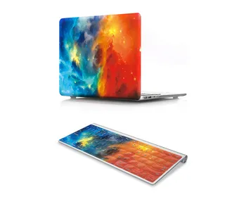 

XSKN Laptop Case Starry Sky Protective Hard Cover for MacBook 12 13 15 Notebook Protective Shell w/wt Silicone Keyboard Skin