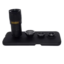4in1 Phone Camera Lens for Sumsung S7 S6 S5 Note4/3 9XTelescope Lens Fisheye fisheye Lens Wide Angle Macro Lens With Phone Cover