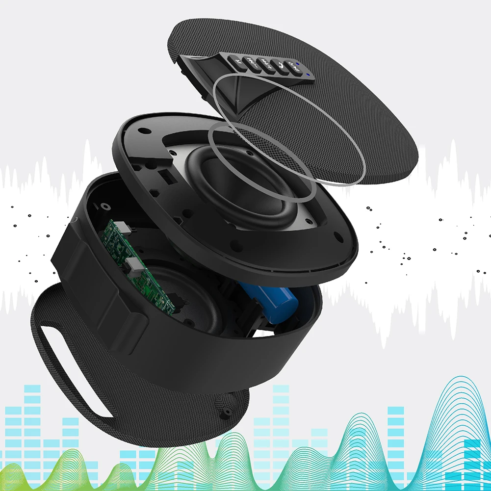 Мускусный беспроводной Bluetooth динамик Водонепроницаемый мини портативный стерео музыка открытый Handfree динамик для IPhone для телефонов samsung