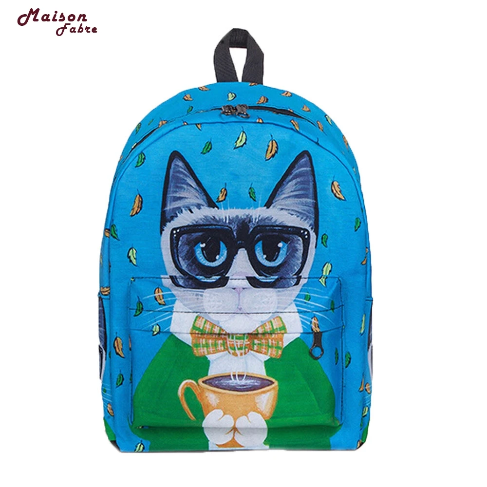 Best Deal Bag Cute Cat Backpack School Women Backpacks Girls Funny Cats