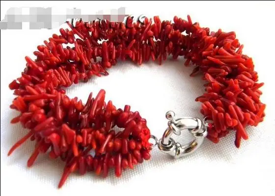 

Wholesale price 16new ^^^^ Amazing 5Strands 18'' 7MM Dendritic Coral Bracelet