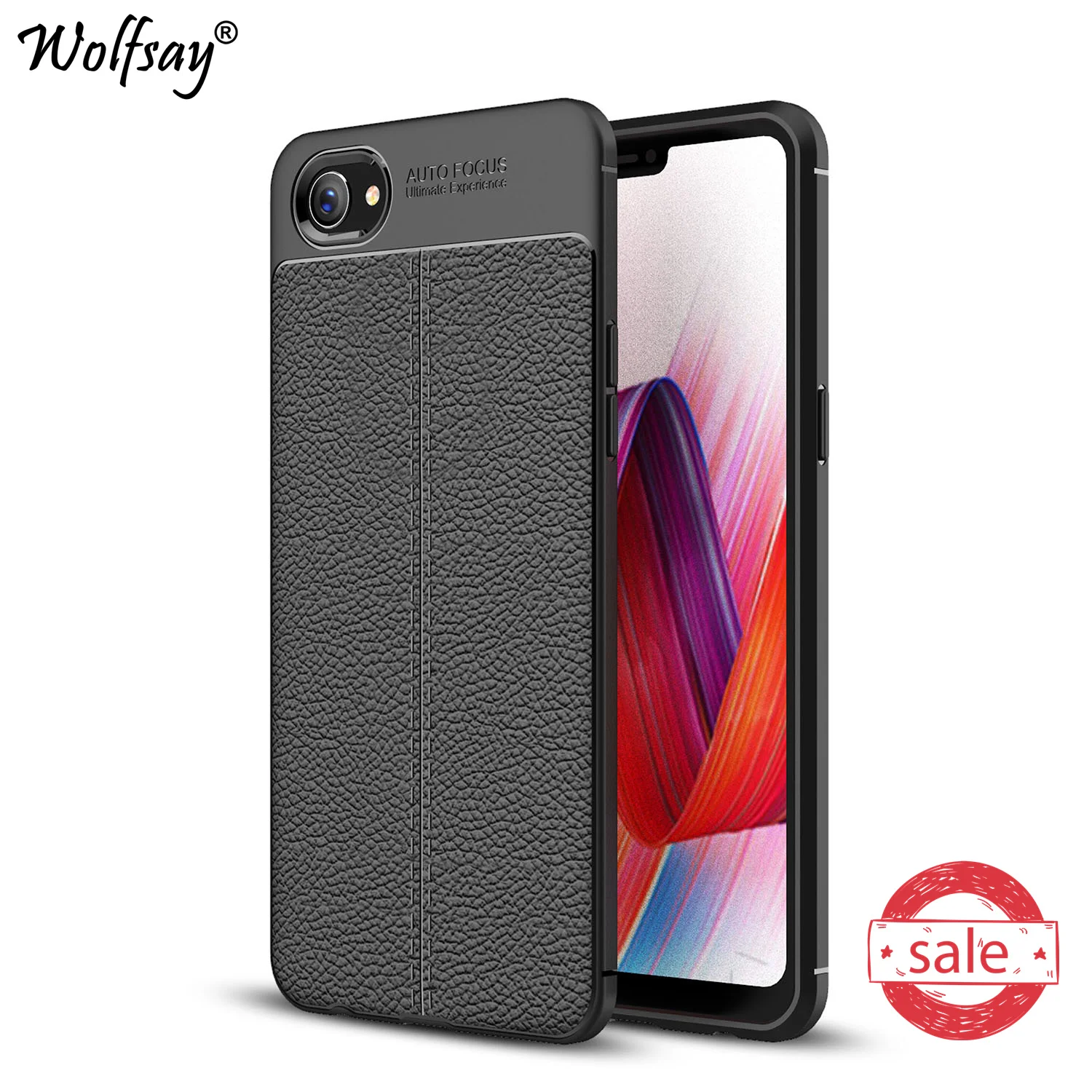Phone Case Oppo Realme 1 Cover OPPO A3 Litchi Pattern Cases Soft TPU Wolfsay Case for Oppo