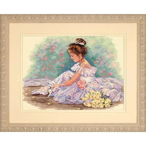 

Needlework,embroidery,DIY DMC Cross stitch kits ,Ballet girl pattern 14CT white canvas counted Cross-Stitching home decor crafts