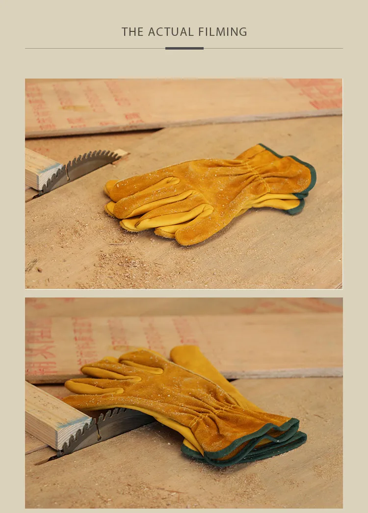 Guantes de trabajo de seguridad para soldadura TIG en cuero