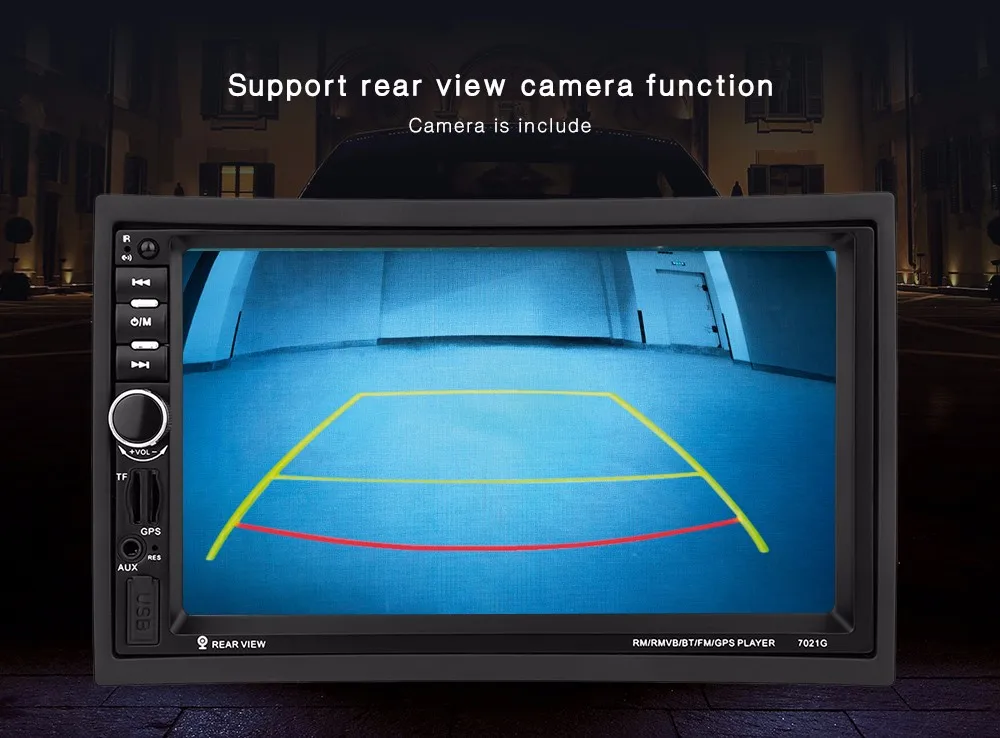 OllyMurs 7021G 7 дюймов Автомобильный MP5 плеер 2 Din Bluetooth Мультимедиа FM радио gps камера заднего вида пульт дистанционного управления XL-95