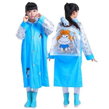 

Cute Children's Raincoat Girls Boys Raincoats Kindergarten Kids Stereo Students with Bag Fashion cloak poncho