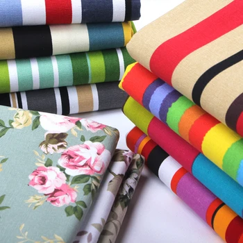 

Striped Canvas Fabric For Cushions Floral Canvas Bag Plain Texitle Sofa Pillow Patchwork Jacquard Linen Cloth Telas Tissu