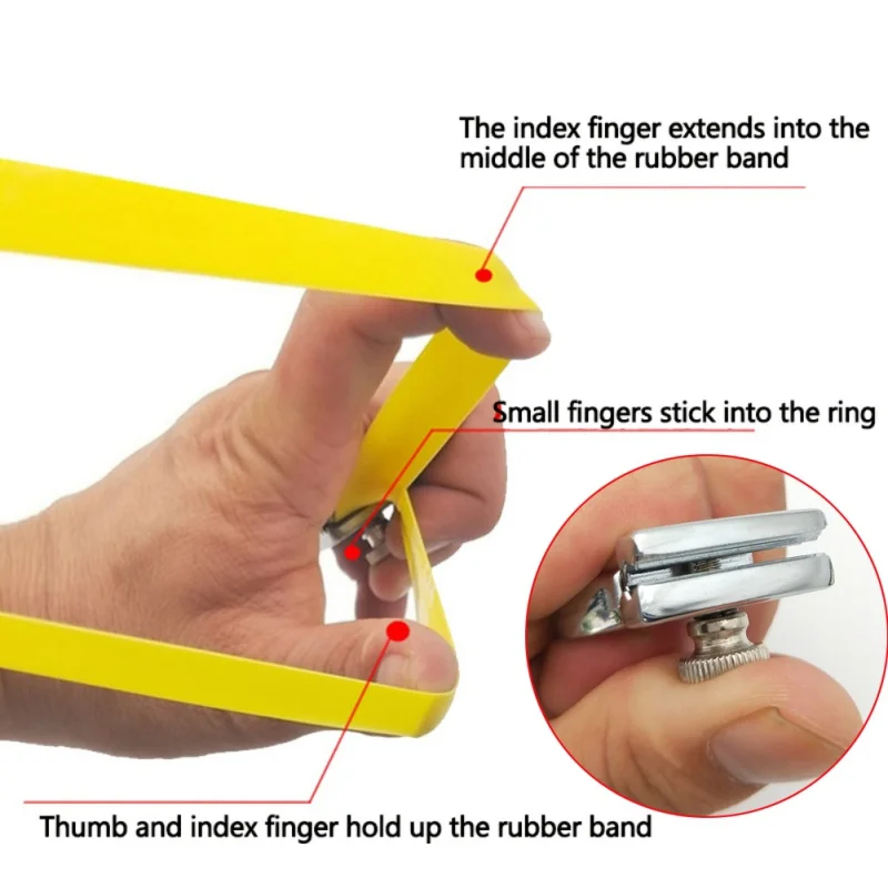 

Alloy without ring slingshot Accurate flat skin without tie fast pressure spring clip slingshot outdoor competitive bow