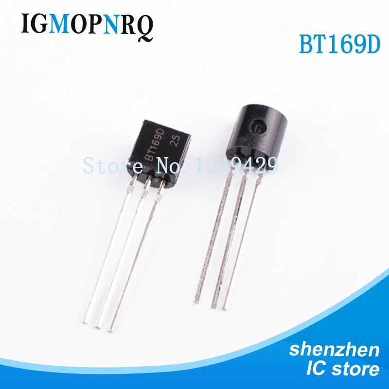 

50PCS/LOT BT169D BT169 TO-92 Triacs Thyristor SCR 400V 9A 3-Pin SPT new original