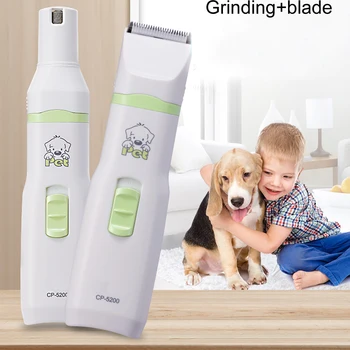

2018 2 in 1 Codos CP-5200 Pet Dog Cat Hair Trimmer Paw Nail Grinder Grooming Clippers Nail Cutter Hair Cutting Machine