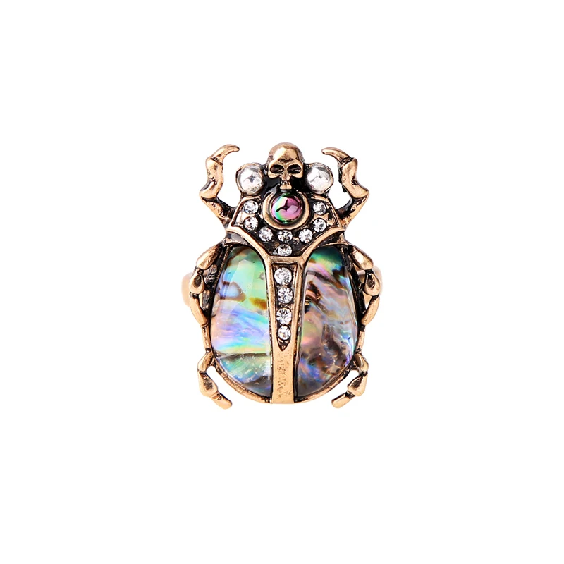 

Women Personalized Multicolor Skull Insect Ring aliexpress Hot Sale Fashion Ring 2018 Finger Accessories Wholesale
