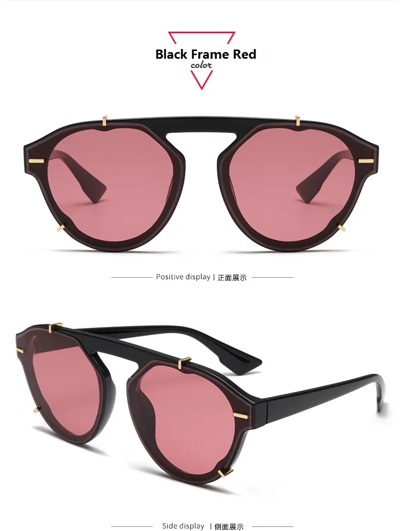 RunBird/ Модные солнцезащитные очки в стиле панк с заклепками для мужчин и женщин, UV400, фирменный дизайн, солнцезащитные очки в стиле стимпанк, Oculos De Sol 5363R