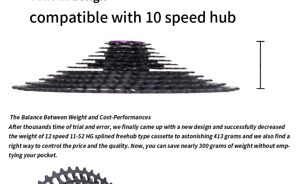 ZTTO, новинка, 12 Скоростей, для велосипеда, Ультралегкая кассета, 11-52 T, SLR, MTB, 413 г, 12 Скоростей, 12 В, k7, для горного велосипеда с ЧПУ, колесо свободного хода для HG Hub gx eagle