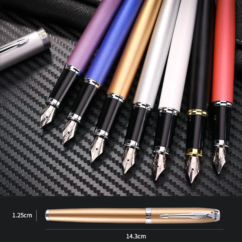 

High Quality 0.38mm NIB Metal GOLDEN Modified calligraphy Round Body Flower body English Fountain Pen Office & school supplies