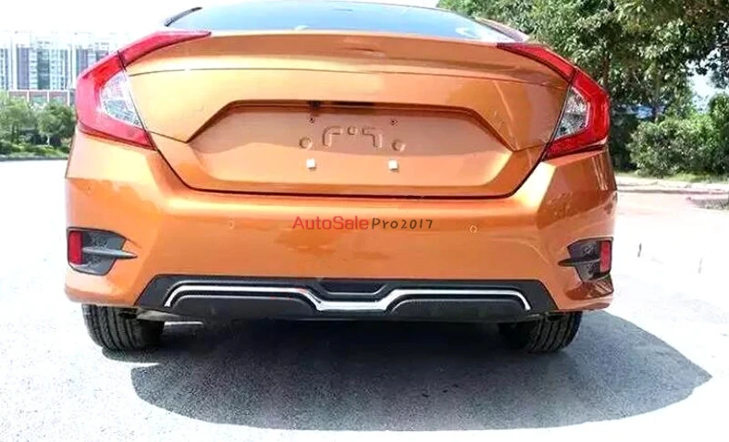 Черный инженерный пластик для Honda Civic 10th Gen 4dr Sedan задний бампер противоскользящая Защитная крышка 1 шт