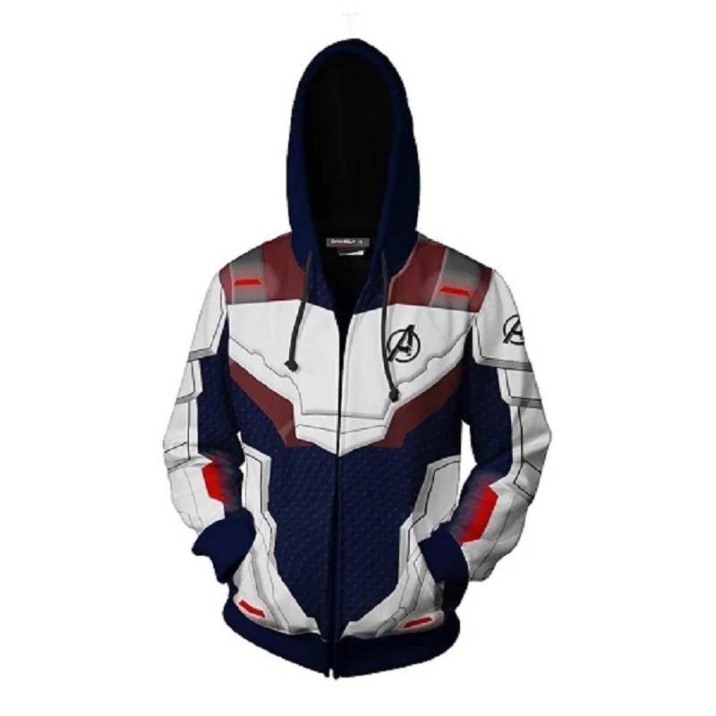 Avengers Endgame Quantum Realm Sweatshirt Jacket Advanced Tech Hoodie Cosplay Costumes 2019 new superhero Iron Man Hoodies suit