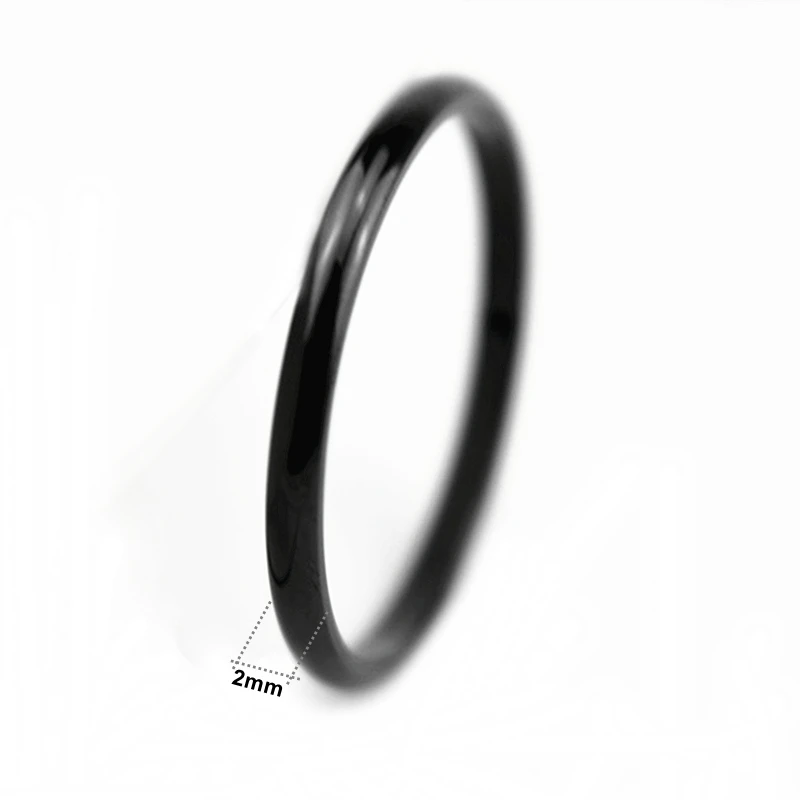 Beiliwol кольца для женщин титановая сталь черный золотой цвет корейские детские украшения Мужские Простые Модные Классические хвостовые кольца полный размер Новые